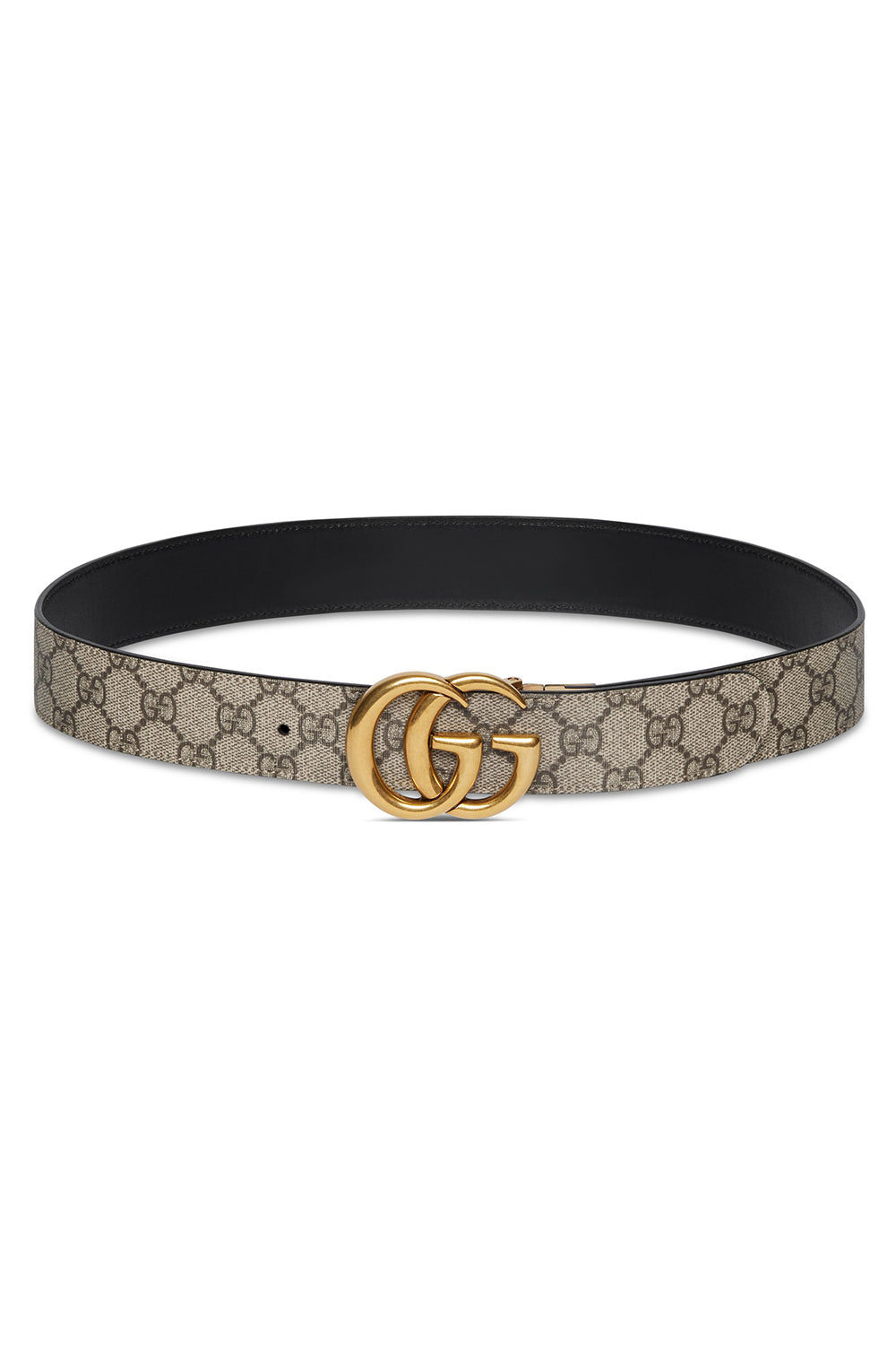 Reversible W37 beige & ebony & black Belt - Beige & Ebony & Black