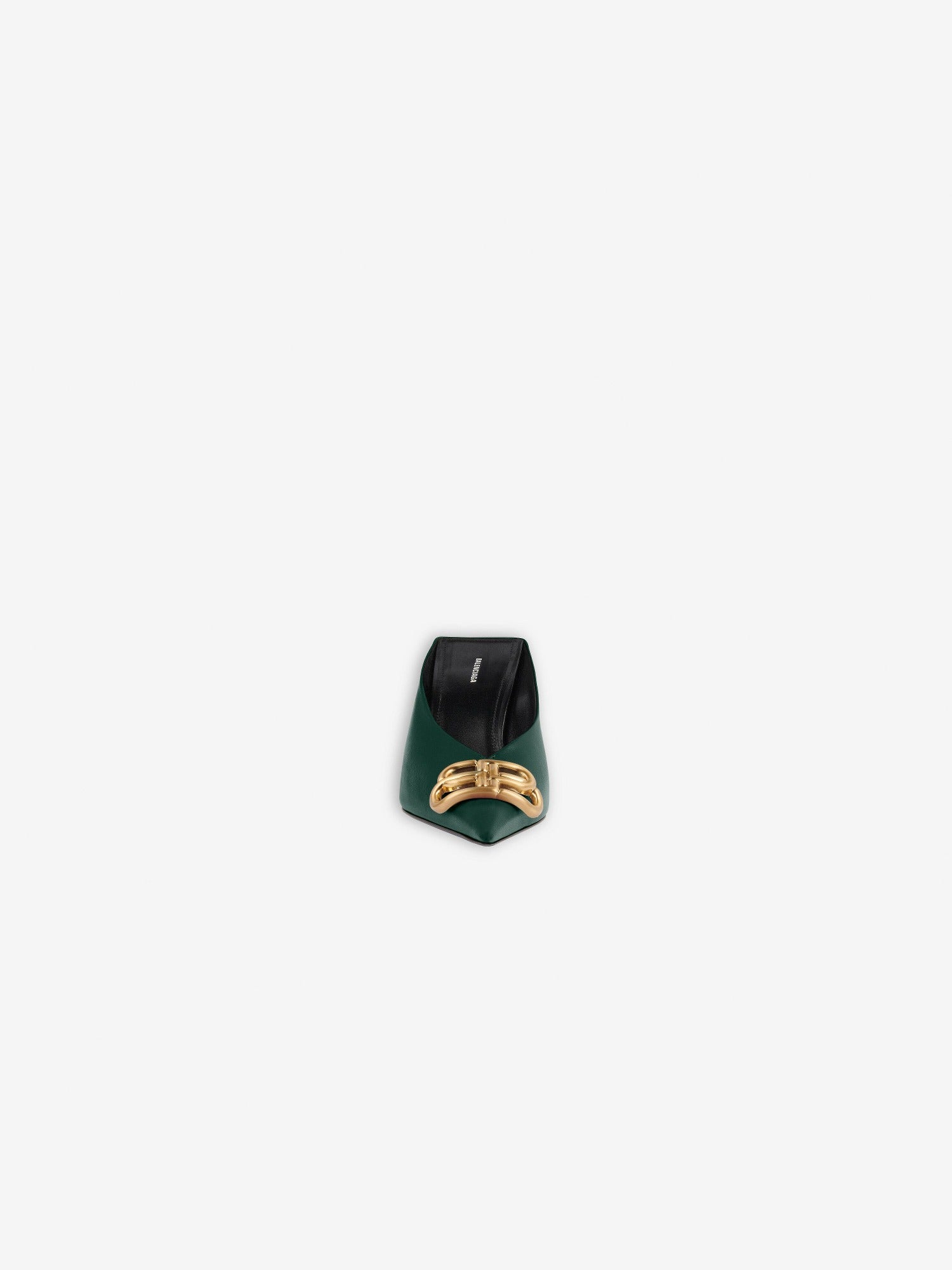 Square Knife BB dark green & gold 80mm Mules - Dark Green & Gold