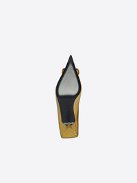 Square Knife BB gold & black 80mm Mules - Gold & Black