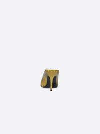 Square Knife BB gold & black 80mm Mules - Gold & Black