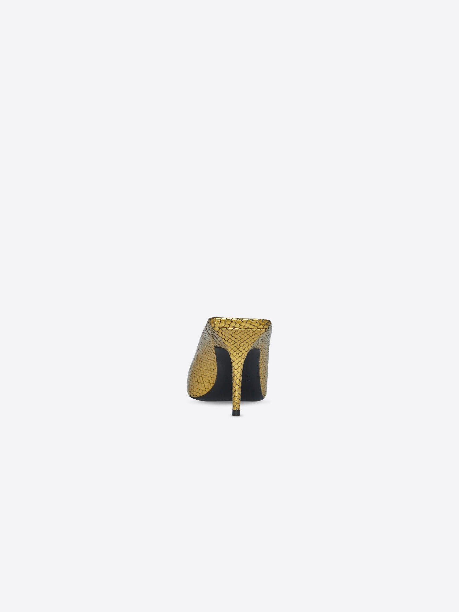 Square Knife BB gold & black 80mm Mules - Gold & Black
