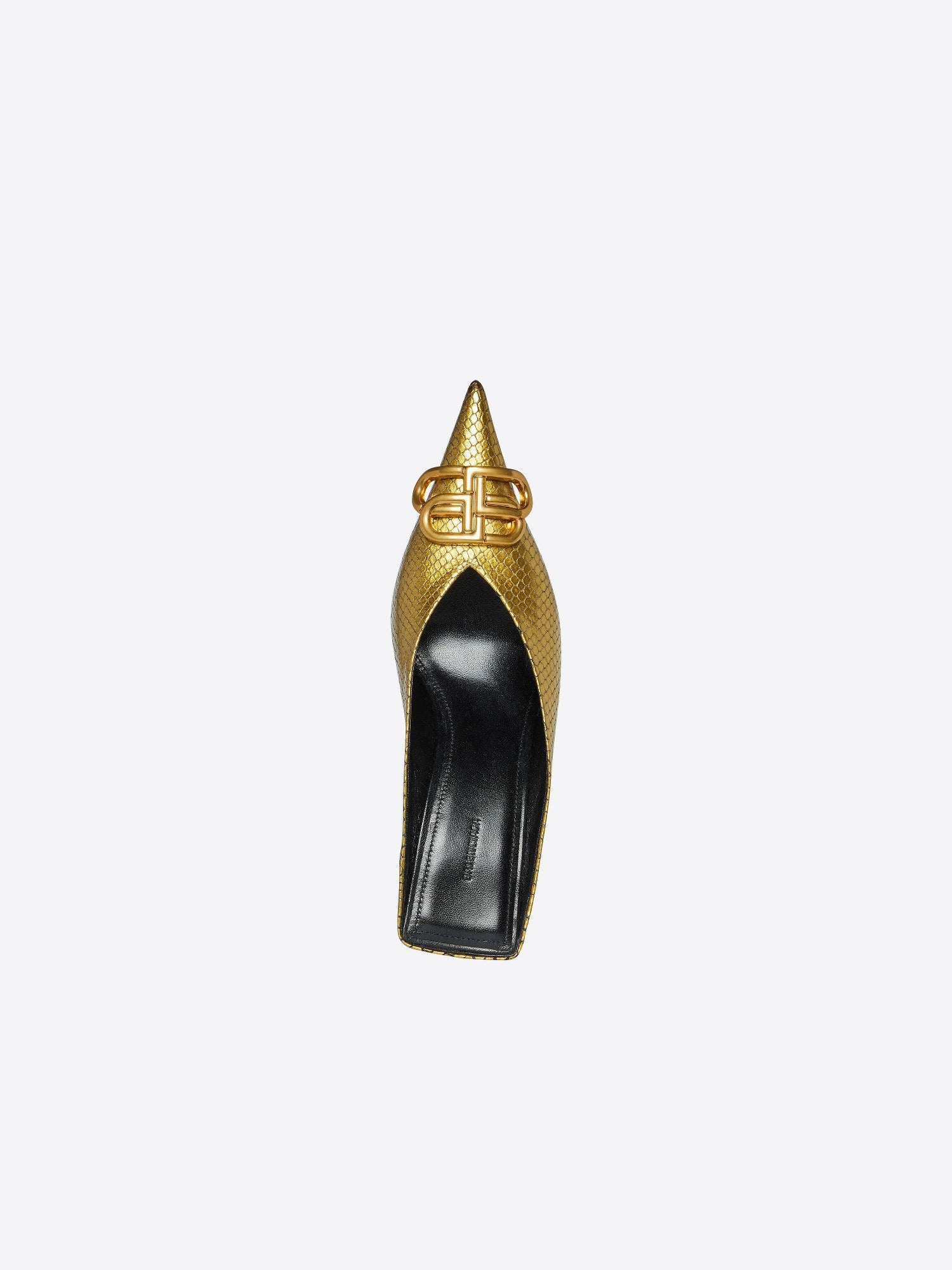 Square Knife BB gold & black 80mm Mules - Gold & Black