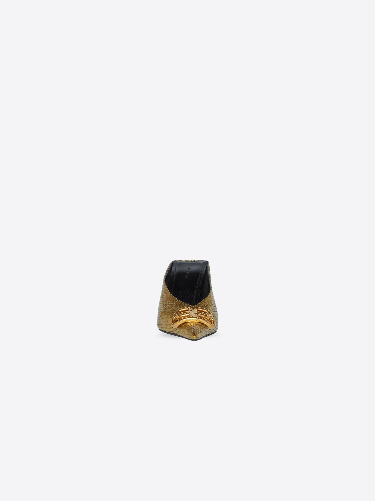 Square Knife BB gold & black 80mm Mules - Gold & Black