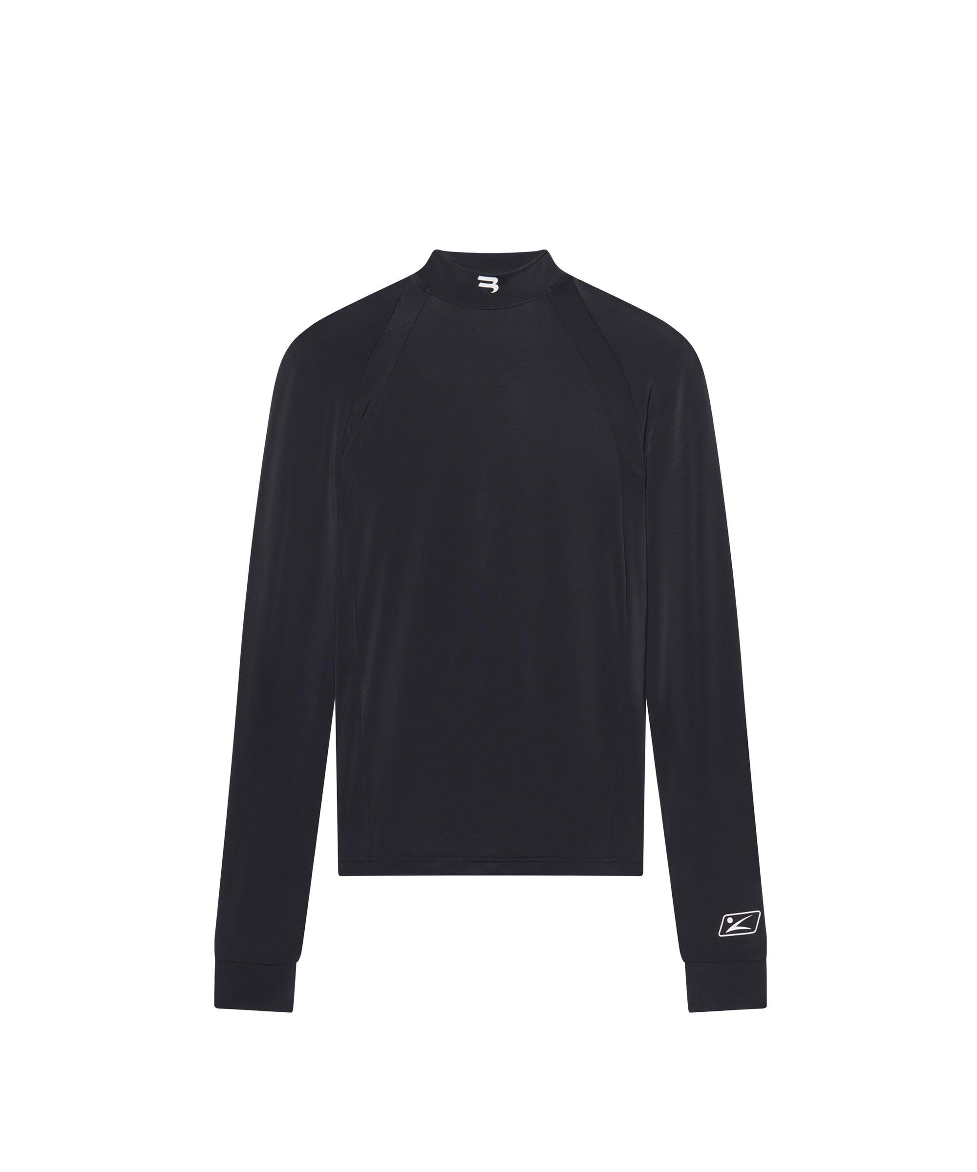 Sporty B Long Sleeve Top - Black & White