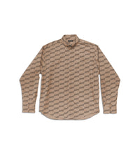 BB Monogram Shirt - Beige & Brown