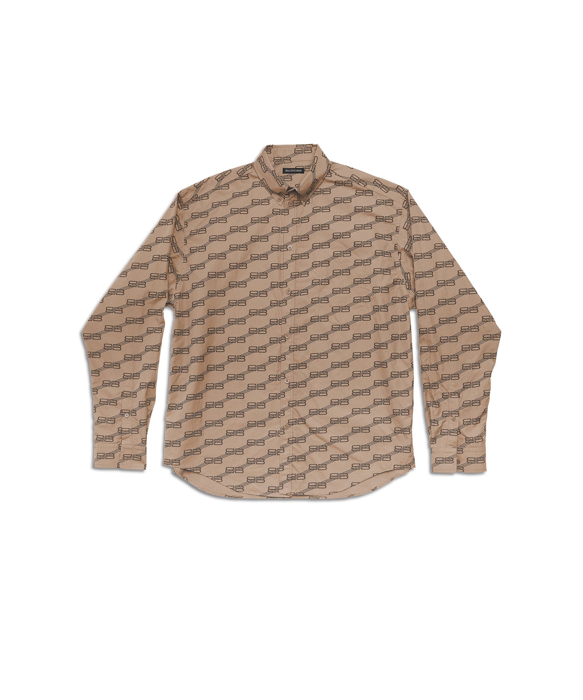 BB Monogram Shirt - Beige & Brown