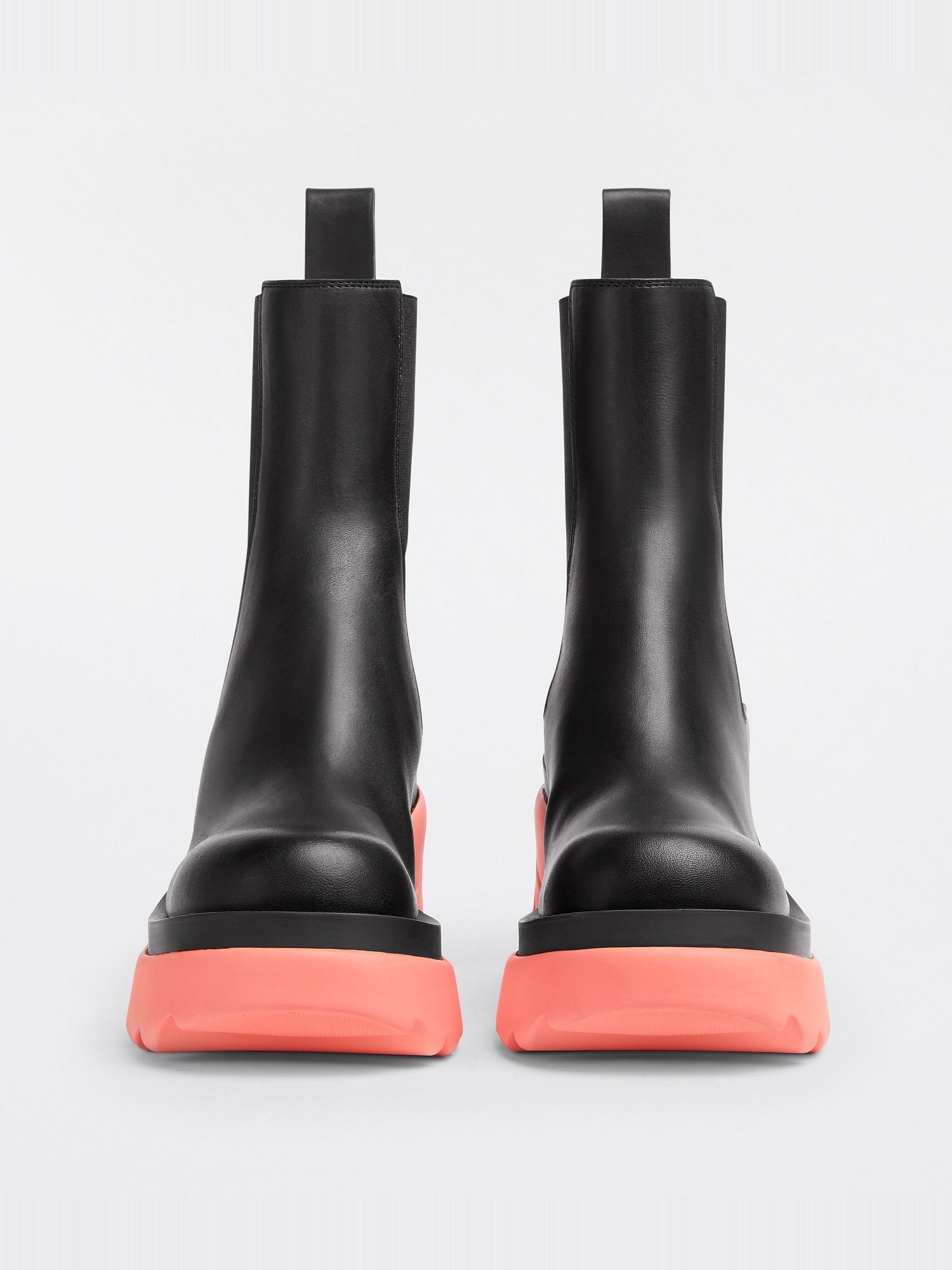 Flash black & flamingo 95mm Chelsea Boots - Black & Flamingo