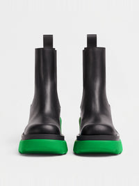 Flash black grass 95mm Chelsea Boots - Black Grass
