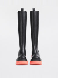 Flash black & flamingo 95mm Chelsea Boots - Black & Flamingo