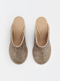 Sparkle Dot Sock cane sugar 90mm Mules - Cane Sugar