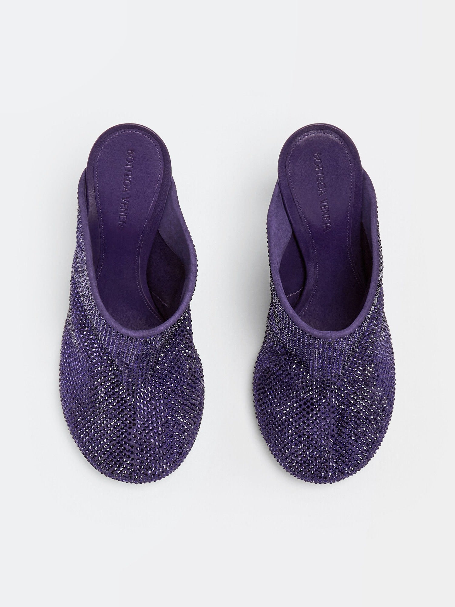 Sparkle Dot Sock plum 90mm Mules - Plum