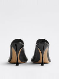 Dot Sock black 90mm Mules - Black