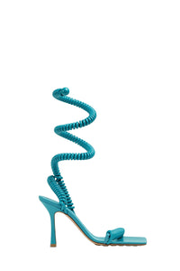Wire Stretch turquoise 90mm Sandals - Turquoise