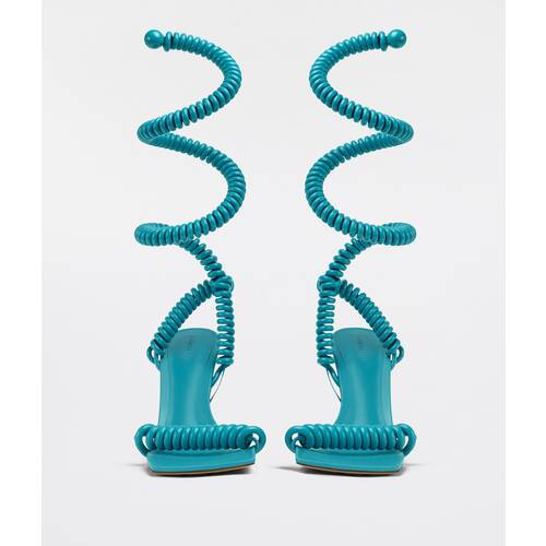 Wire Stretch turquoise 90mm Sandals - Turquoise