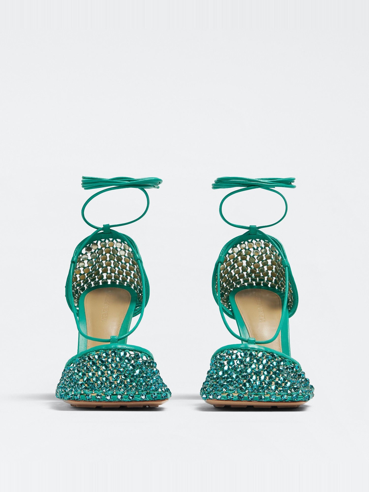 Sparkle Stretch acid turquoise 90mm Sandals - Acid Turquoise