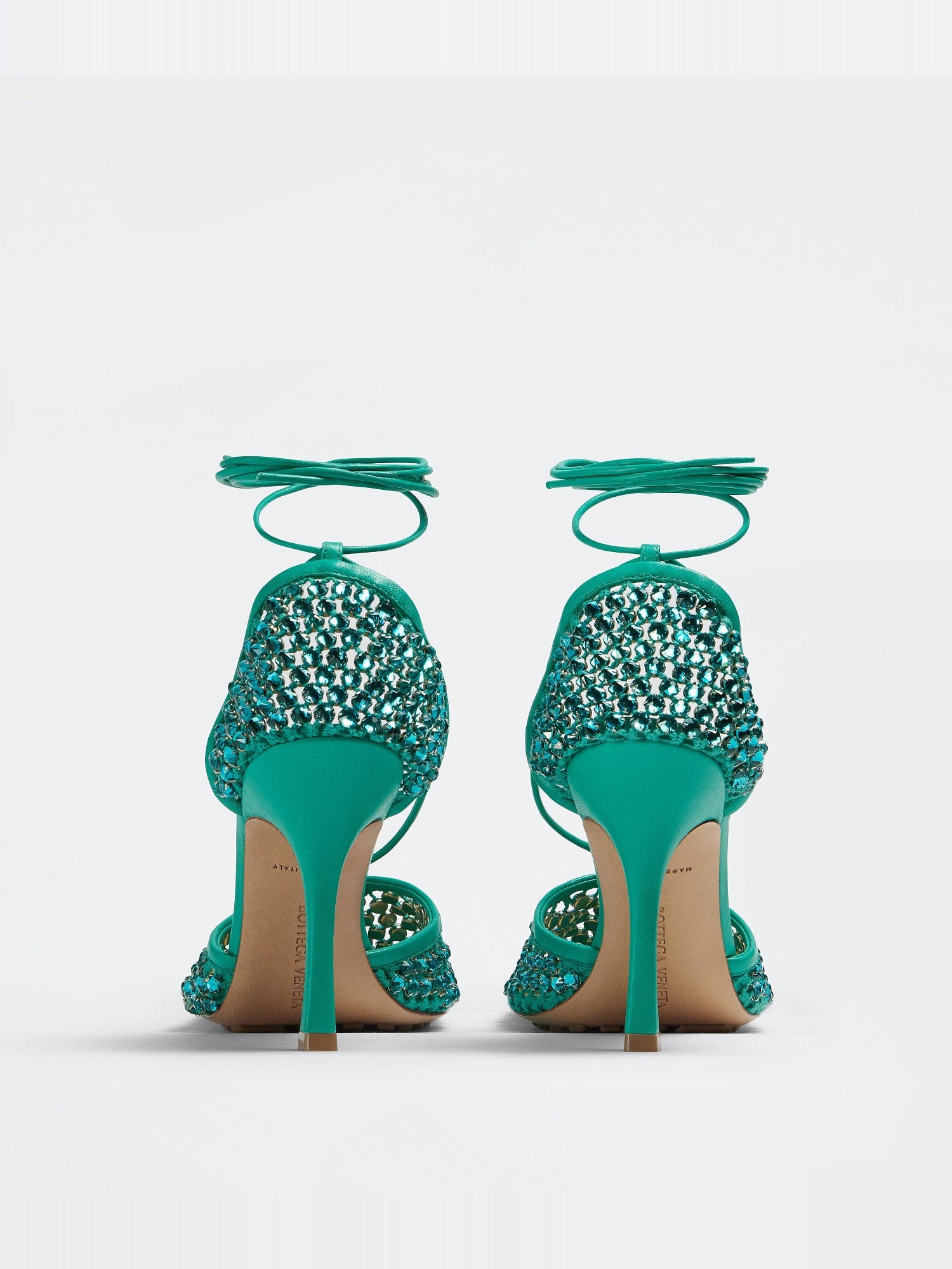 Sparkle Stretch acid turquoise 90mm Sandals - Acid Turquoise