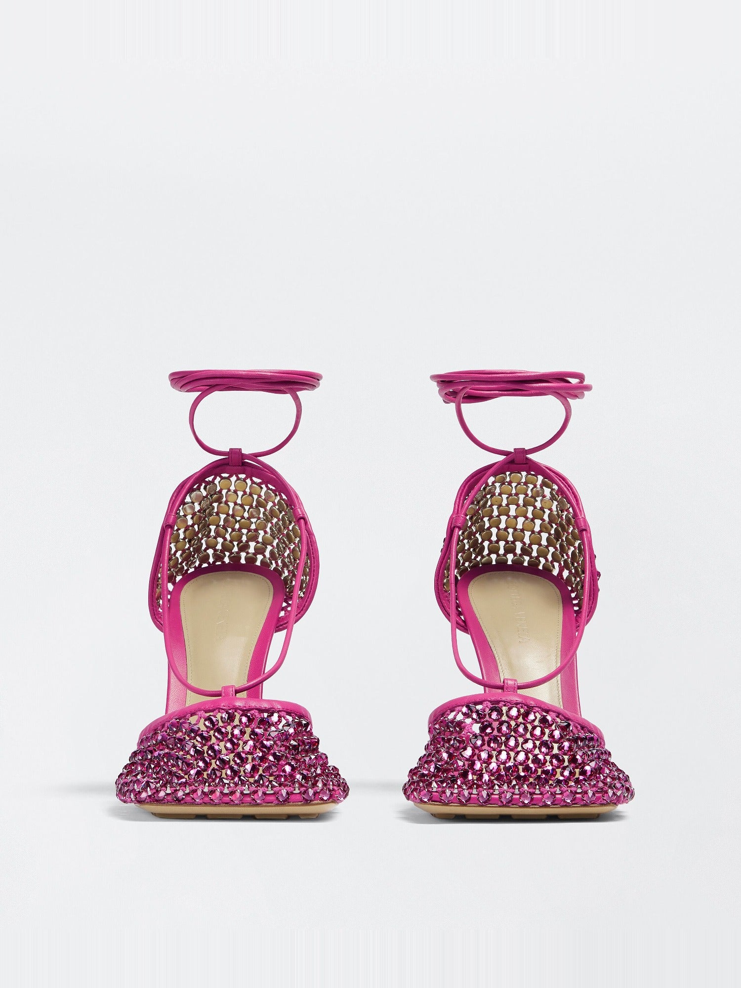 Sparkle Stretch hollyhock 90mm Sandals - Hollyhock