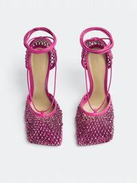 Sparkle Stretch hollyhock 90mm Sandals - Hollyhock