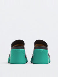 Flash black & neptune 95mm Clogs - Black & Neptune