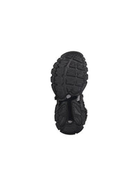 Track Fake Fur black Sandals - Black