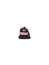 Track Fake Fur black & pink Sandals - Black & Pink