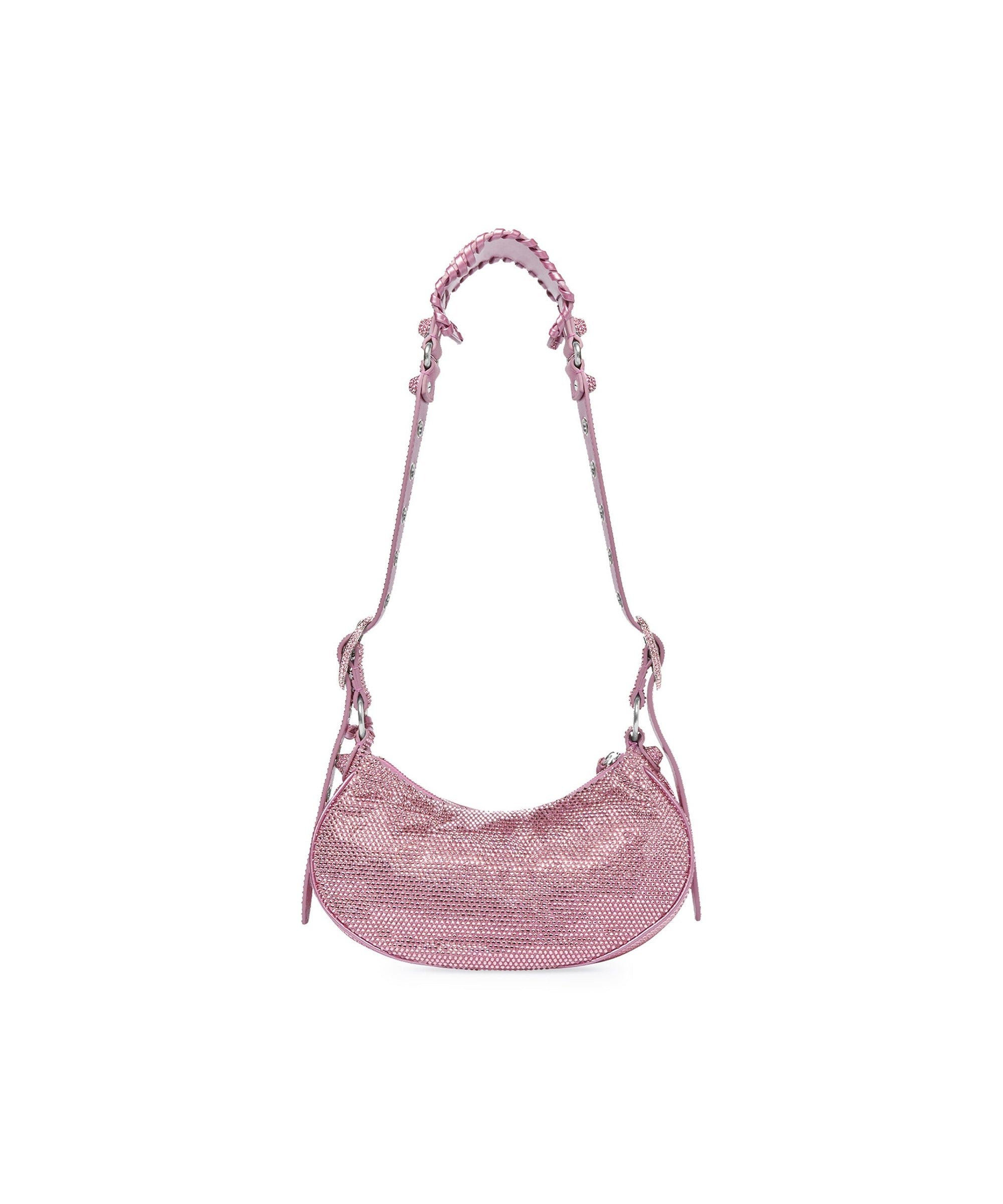 Le Cagole Shoulder Bag XS With Rhinestones - Pink