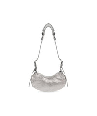 Le Cagole Shoulder Bag XS With Rhinestones - Smoke Grey