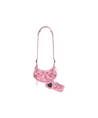 CAGOLE / Le Cagole XS Shoulder Bag BB Monogram Denim - Pink