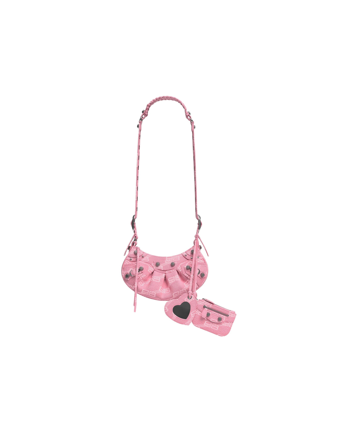 CAGOLE / Le Cagole XS Shoulder Bag BB Monogram Denim - Pink