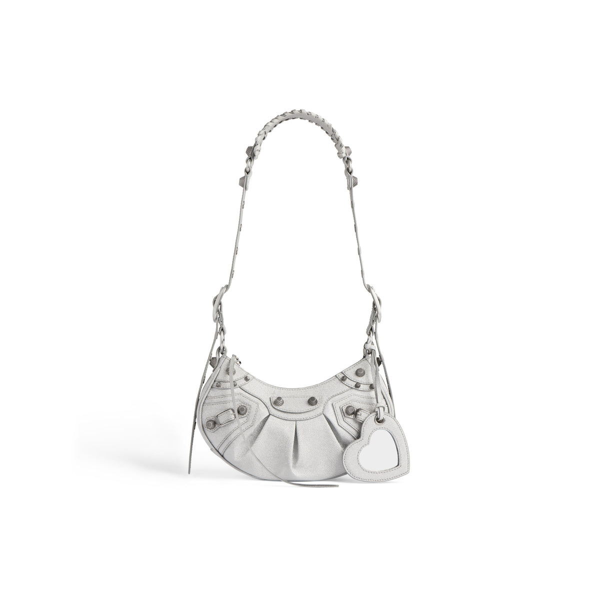 Le Cagole XS Shoulder Bag Sparkling Fabric - Silver