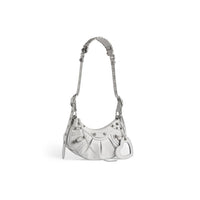Le Cagole XS Shoulder Bag Sparkling Fabric - Silver