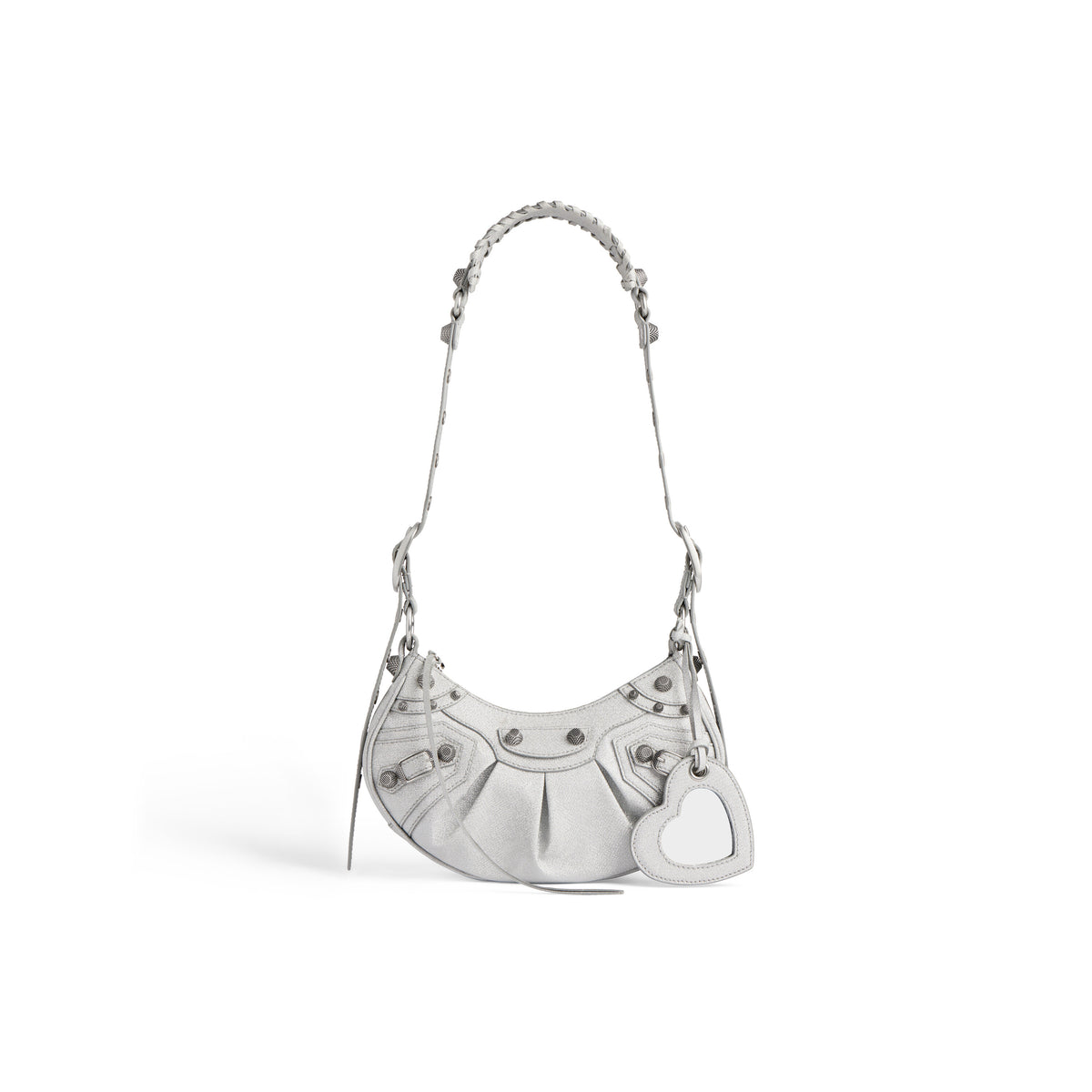 Le Cagole XS Shoulder Bag Sparkling Fabric - Silver