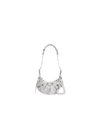 CAGOLE / Le Cagole XS Shoulder Bag Sparkling Fabric - Silver