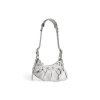 Le Cagole XS Shoulder Bag Sparkling Fabric - Silver