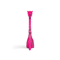 CAGOLE / Le Cagole XS Shoulder Bag Crocodile Embossed - Lipstick Pink