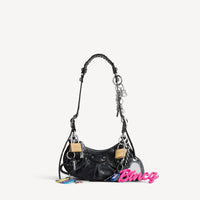 Le Cagole Shoulder Bag XS With Charms - Black