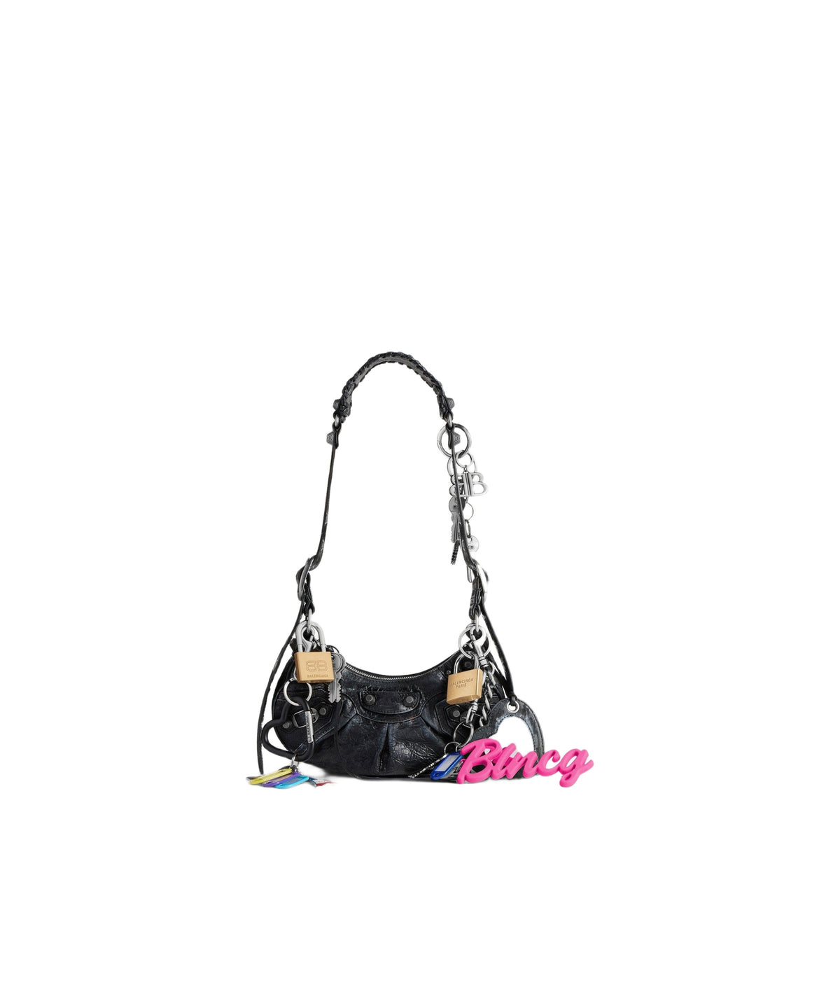 CAGOLE / Le Cagole Shoulder Bag XS With Charms - Black