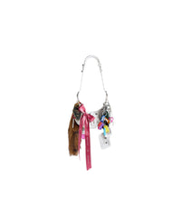 CAGOLE / Le Cagole Collector XS Shoulder Bag With Rhinestones - Optic White