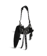 Le Cagole Collector Shoulder Bag XS With Charms - Black
