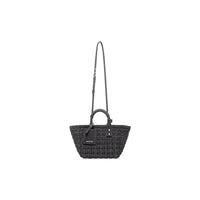 Bistro XS Basket With Strap Denim - Black & Light White