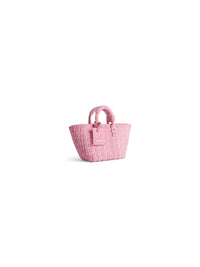 Bistro With Strap sweet pink & white XS Basket - Sweet Pink & White