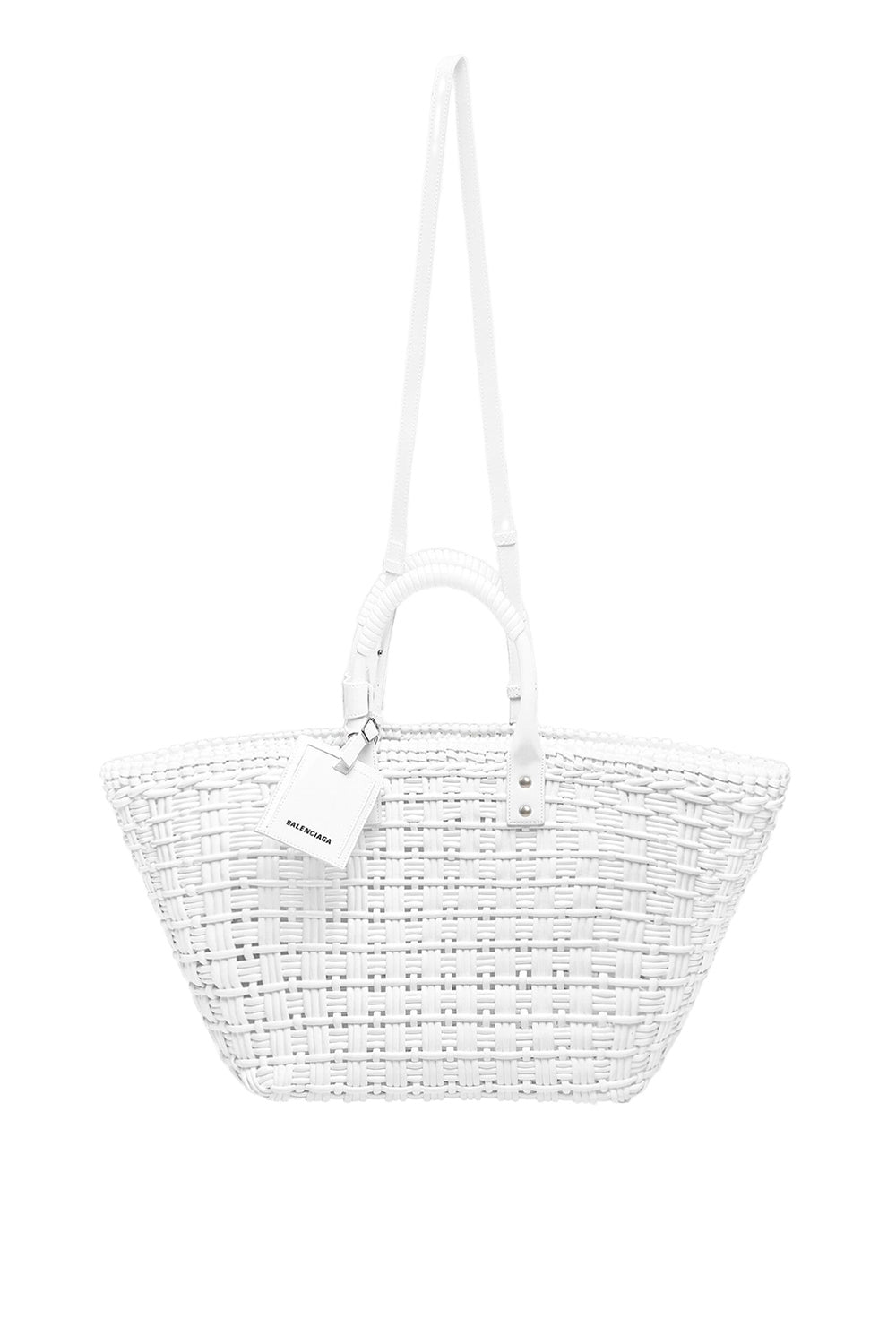 Bistro With Strap Small white Basket - White
