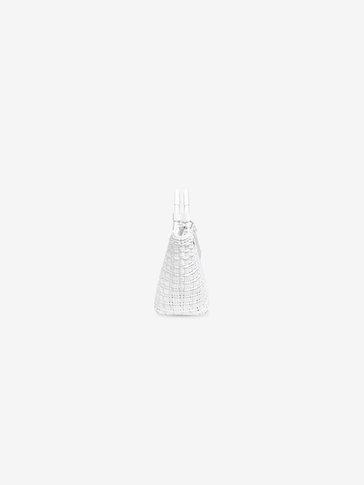 Bistro With Strap Small white Basket - White
