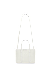Barbes East-West white & gold Small Shopper Bag - White & Gold