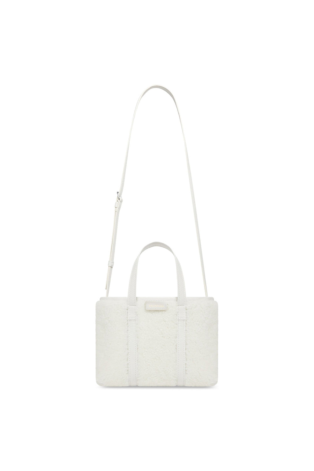 Barbes East-West white & gold Small Shopper Bag - White & Gold