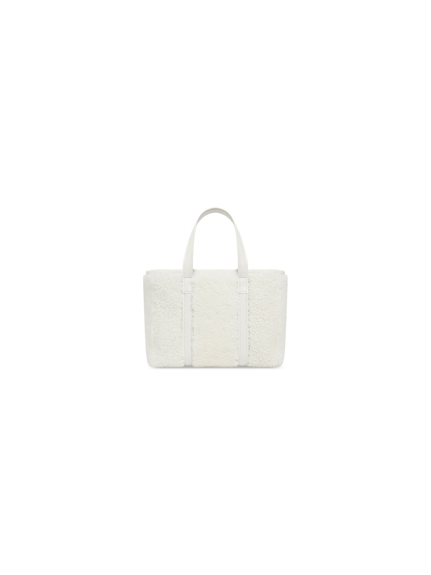 Barbes East-West white & gold Small Shopper Bag - White & Gold