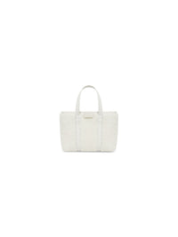 Barbes East-West white & gold Small Shopper Bag - White & Gold