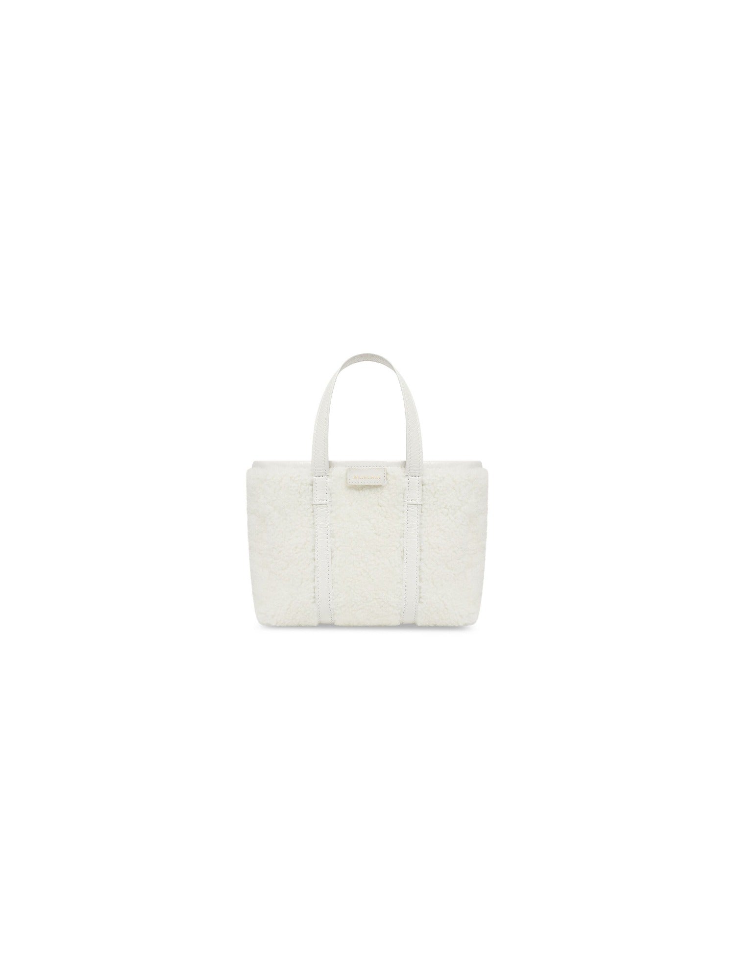 Barbes East-West white & gold Small Shopper Bag - White & Gold