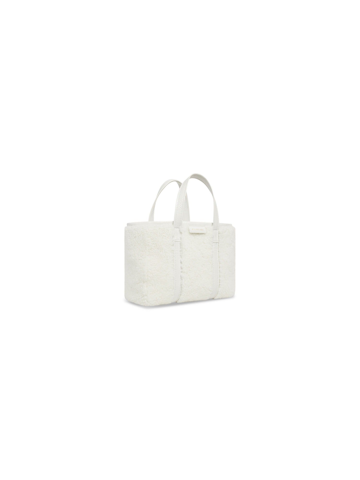 Barbes East-West white & gold Small Shopper Bag - White & Gold