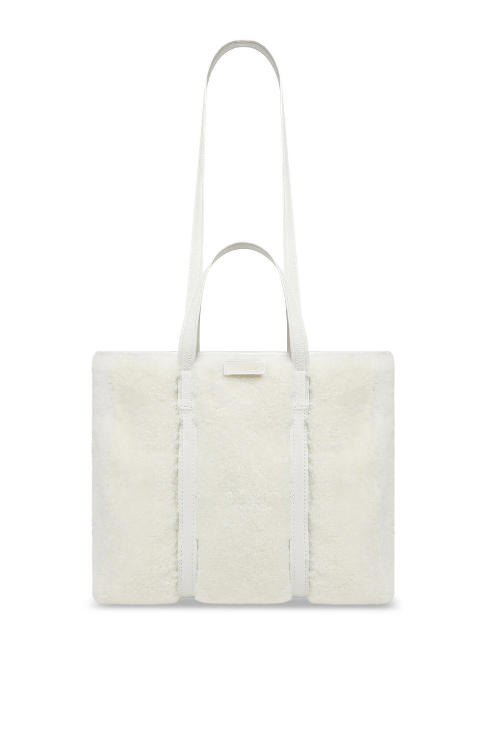 Barbes East-West white & gold Small Shopper Bag - White & Gold